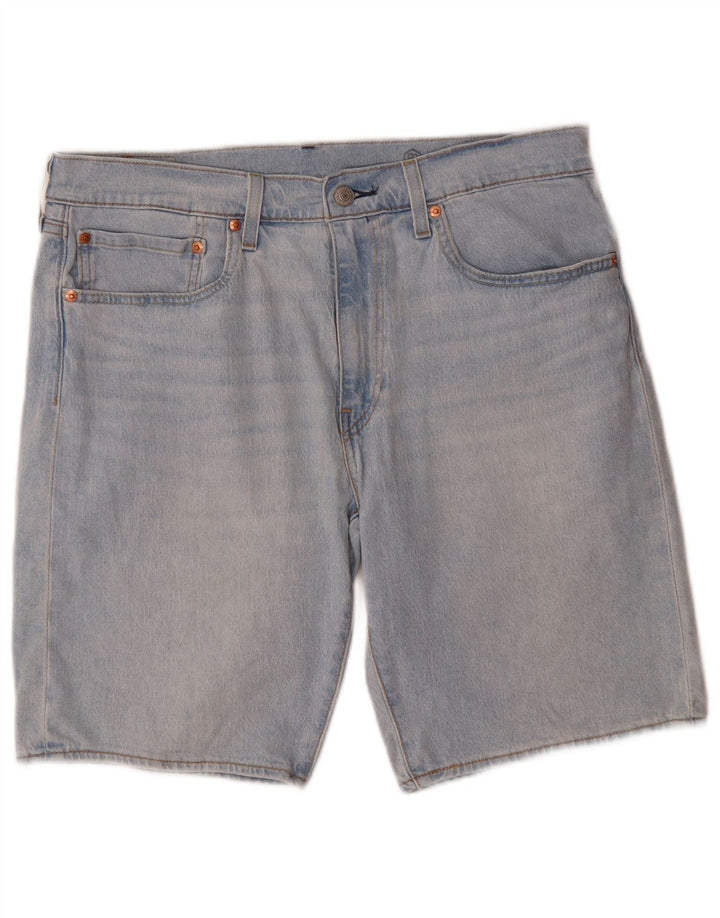 Pantaloncini di jeans Levi's 405 da uomo W34 di grandi dimensioni in cotone blu