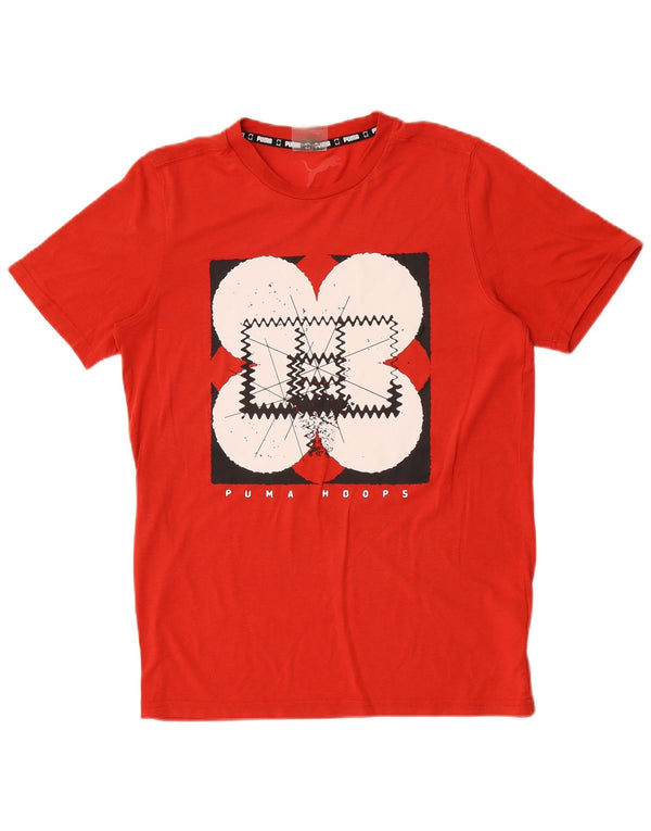 T-shirt grafica da uomo Puma Top piccola rossa in poliestere
