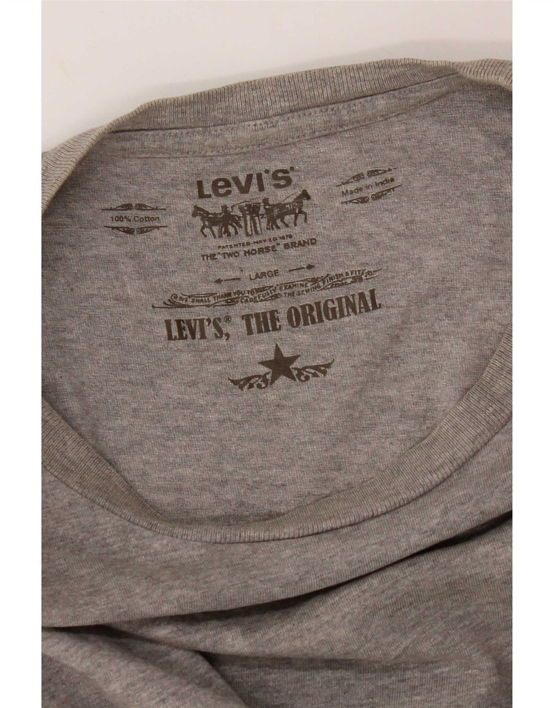 T-shirt da uomo Levi's Top Large in cotone grigio