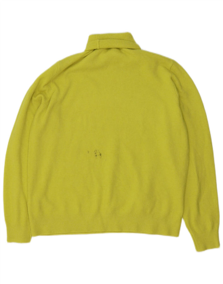 Maglione maglione da uomo Marks & Spencer a collo alto in poliestere verde medio