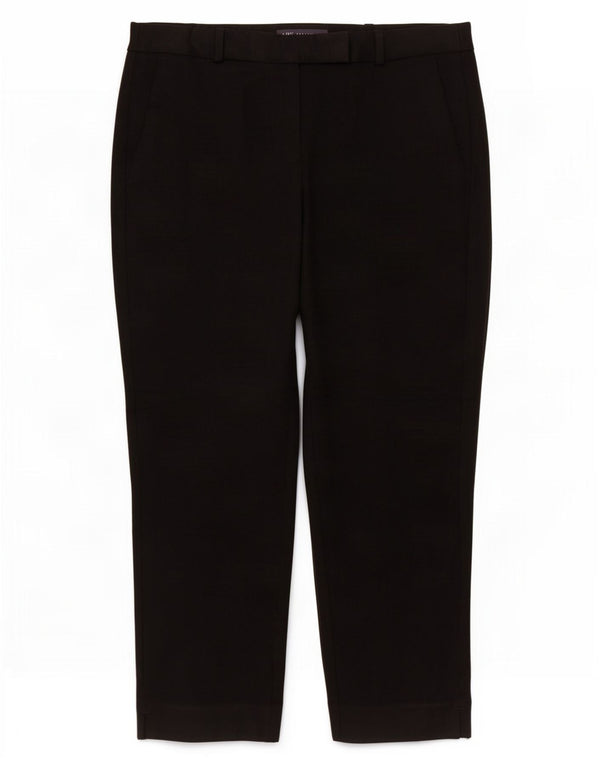 Marks & Spencer Womens Cropped Trousers UK 14 Large W32 L24 Black Viscose