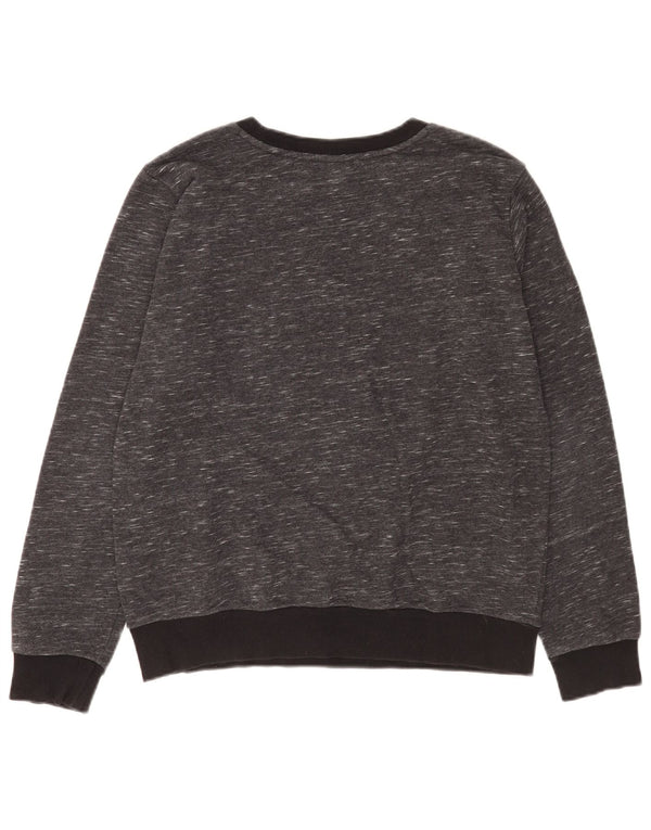 Felpa grafica da donna Adidas Jumper UK 14 Cotone chiazzato grigio medio