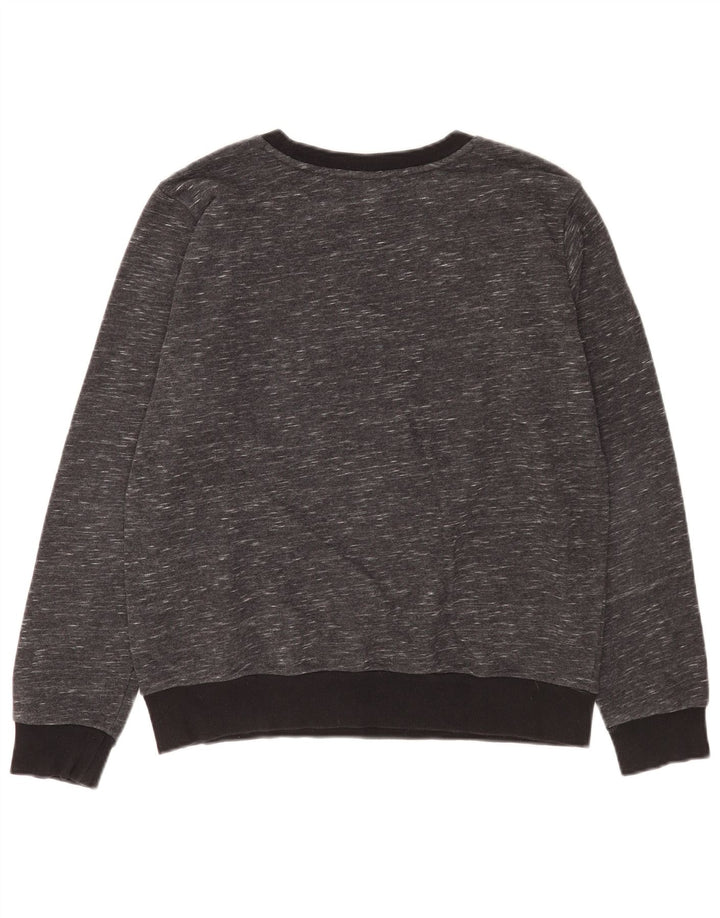 Felpa grafica da donna Adidas Jumper UK 14 Cotone chiazzato grigio medio