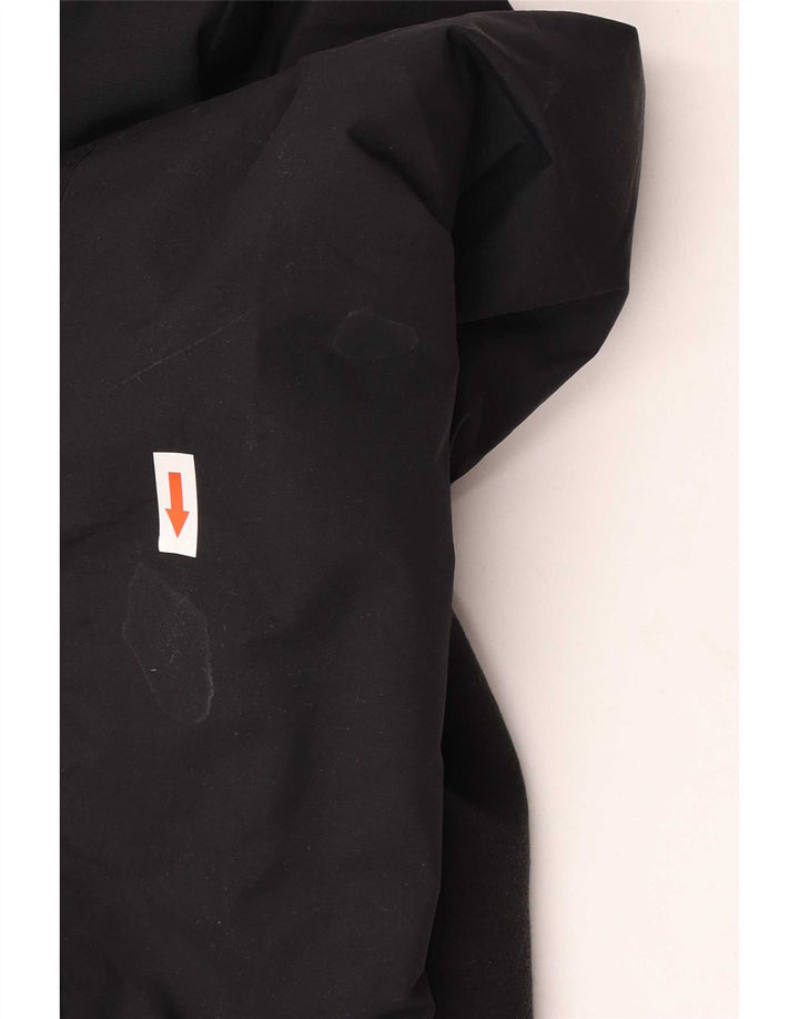 Giacca a vento grafica con cappuccio da uomo Kappa UK 36 Small nera in poliammide