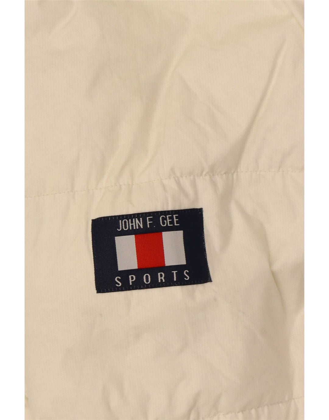 Giacca imbottita da uomo John F Gee UK 40 Large bianca in poliammide