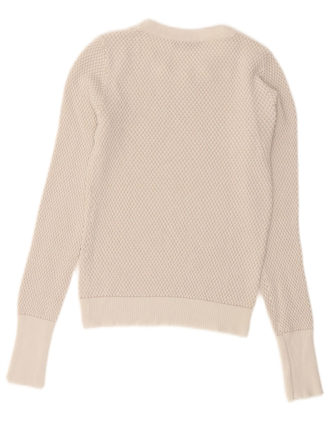 Maglione corto girocollo da donna Zara UK 8 piccolo bianco