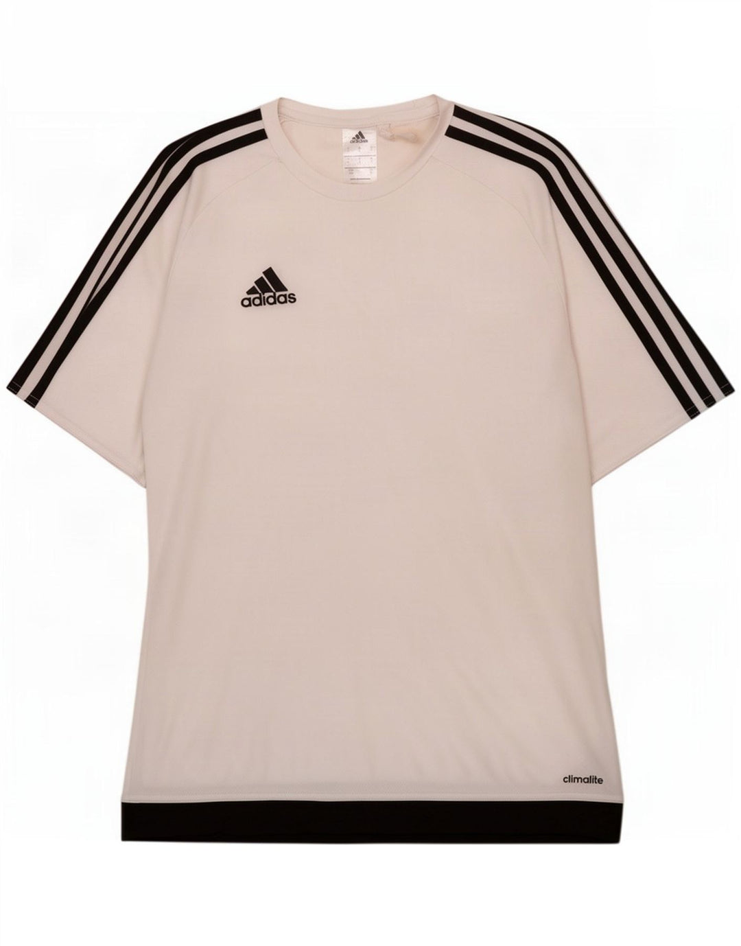 T-shirt Adidas Climalite da uomo, piccola, in poliestere color block bianco
