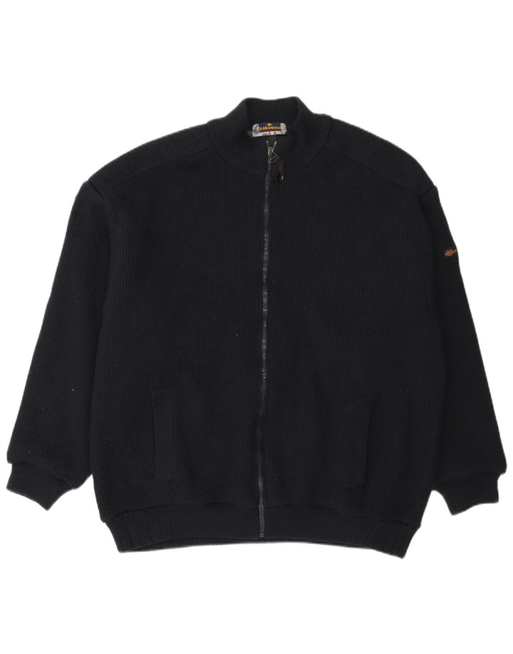Maglione Cardigan Da Uomo Il Granchio Grande Lana Blu Navy