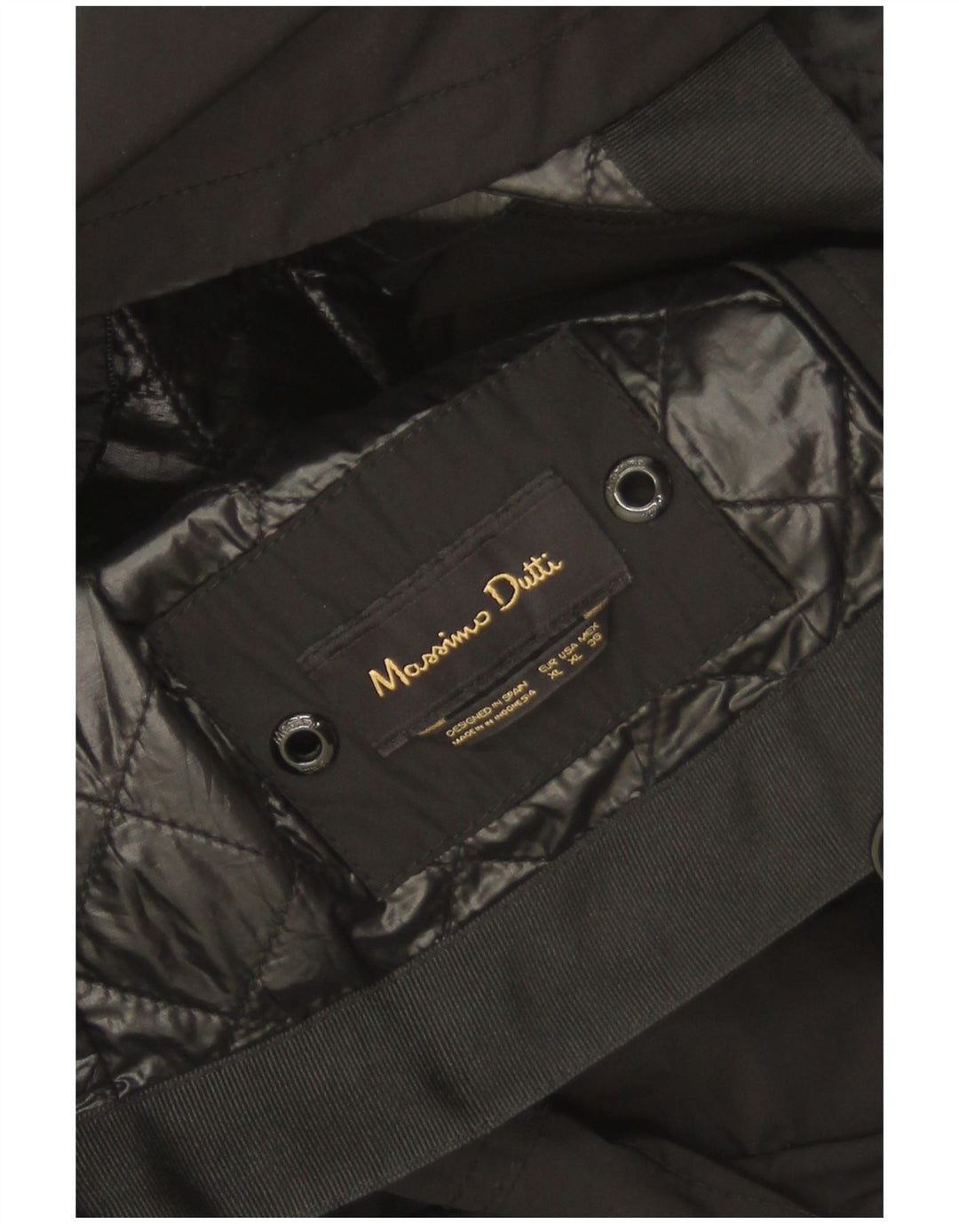 Giacca militare con cappuccio da donna Massimo Dutti UK 18 XL Nera