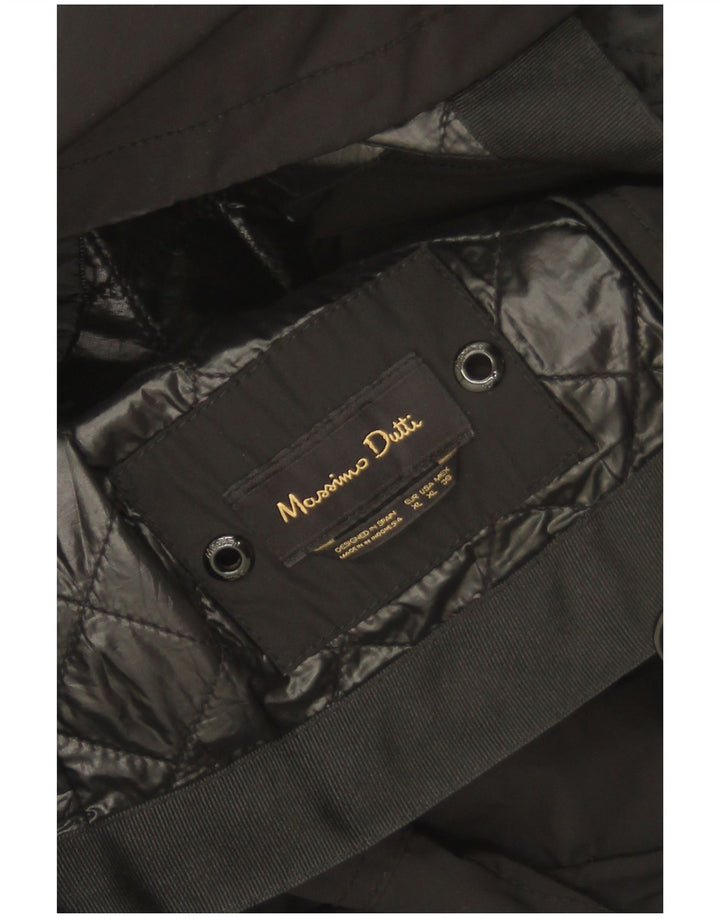 Giacca militare con cappuccio da donna Massimo Dutti UK 18 XL Nera