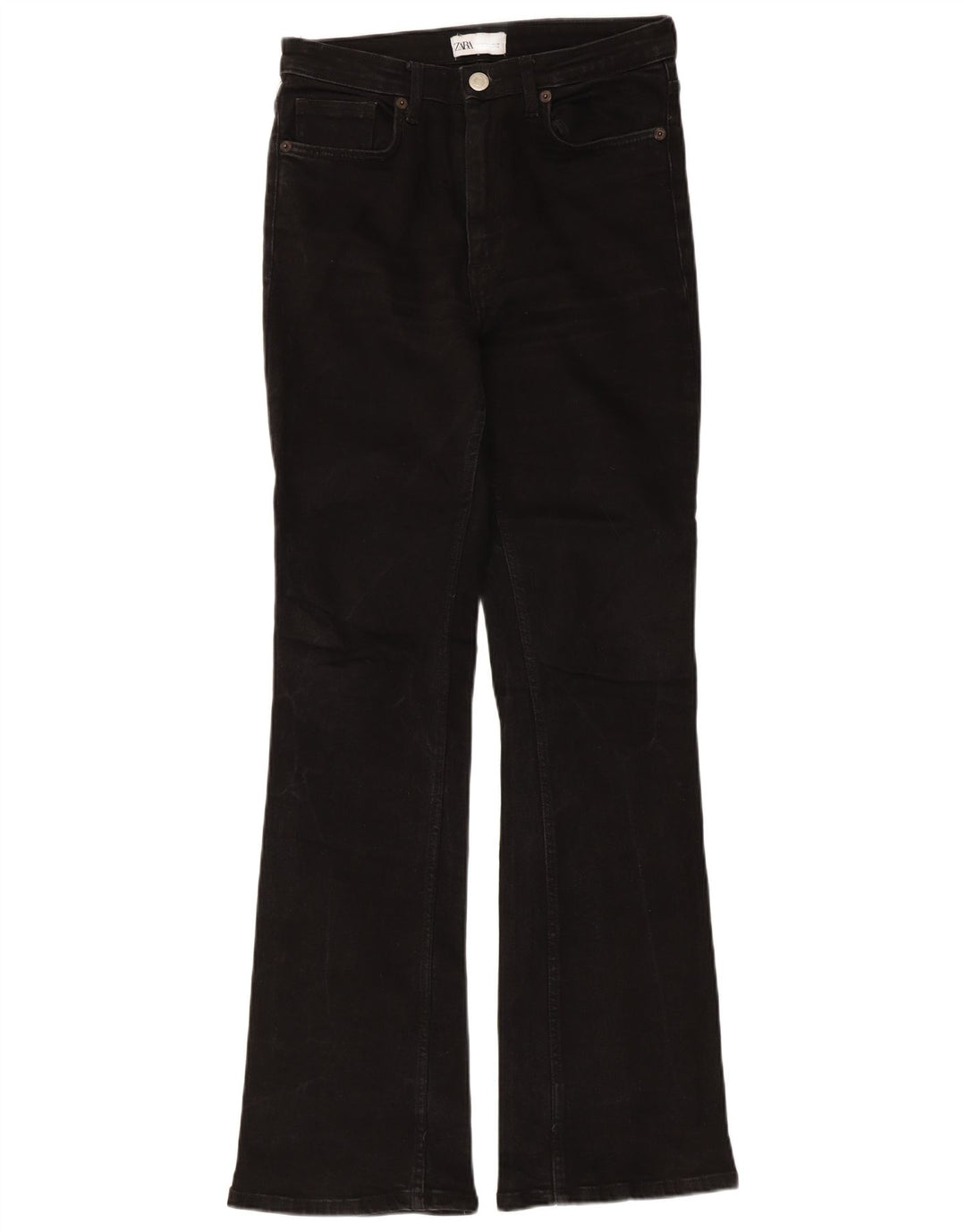 Jeans svasati da donna Zara EU 38 Small W28 L31 cotone nero