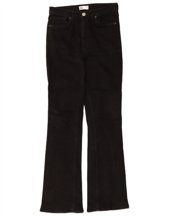 Jeans svasati da donna Zara EU 38 Small W28 L31 cotone nero