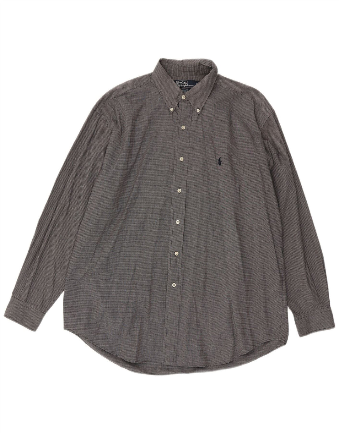 Polo Ralph Lauren Camicia Blaire da uomo grande in cotone a quadretti grigio