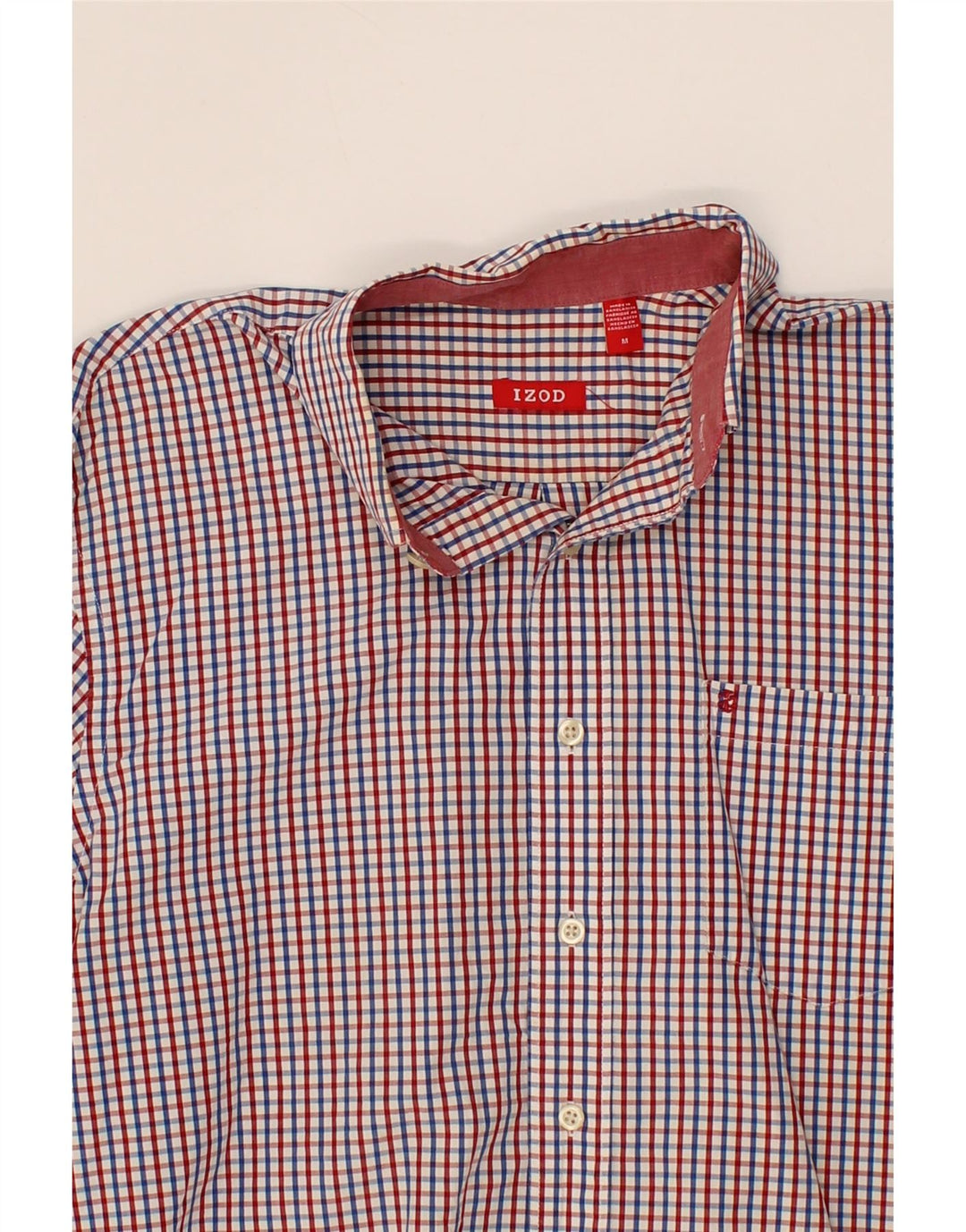 IZOD Mens Shirt Medium Multicoloured Check Cotton Vintage Izod and Second-Hand Izod from Messina Hembry 