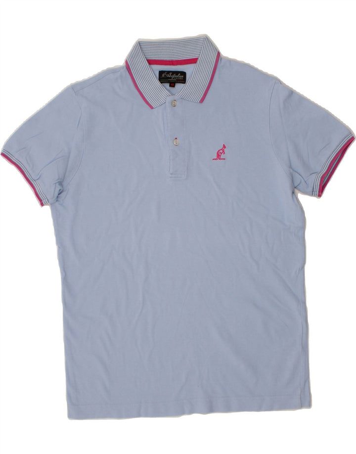 AUSTRALIAN L'ALPINA Mens Polo Shirt IT 48 Medium Blue Vintage AUSTRALIAN L'ALPINA and Second-Hand AUSTRALIAN L'ALPINA from Messina Hembry 