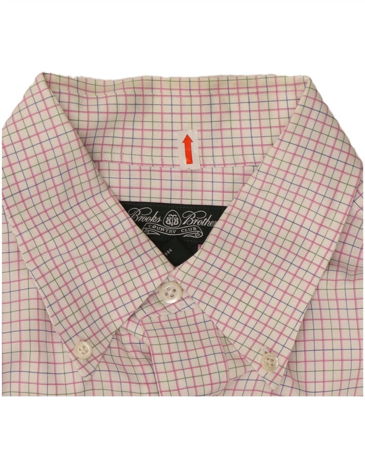 BROOKS BROTHERS Camicia da uomo in cotone a quadri grandi rosa