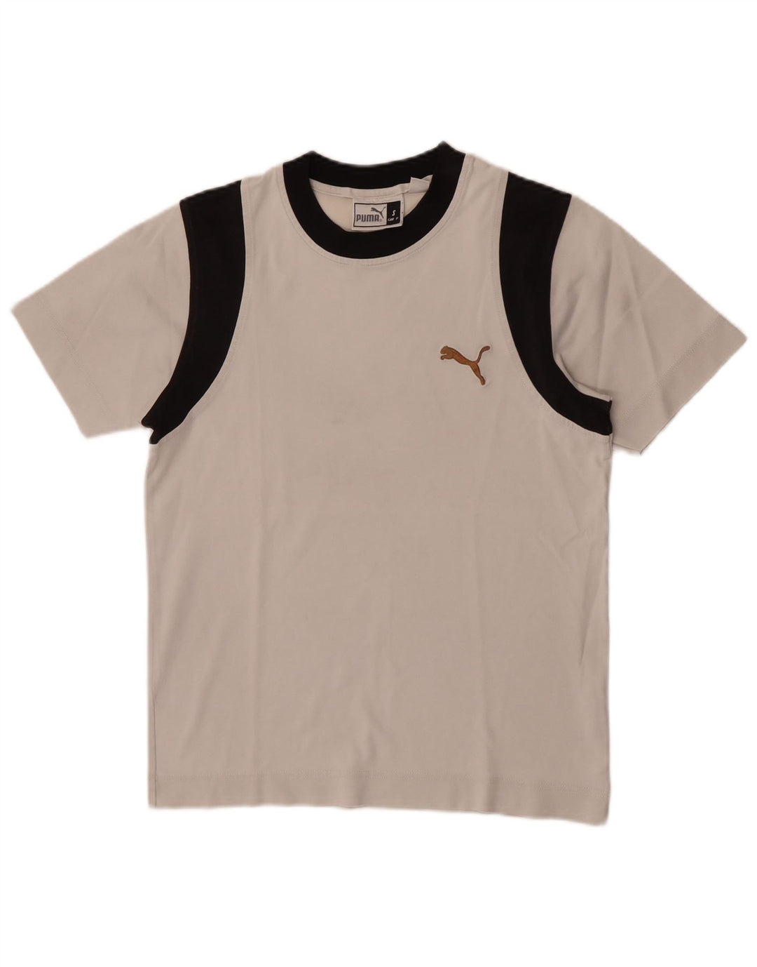 T-shirt da uomo Puma Top Small bianca color block