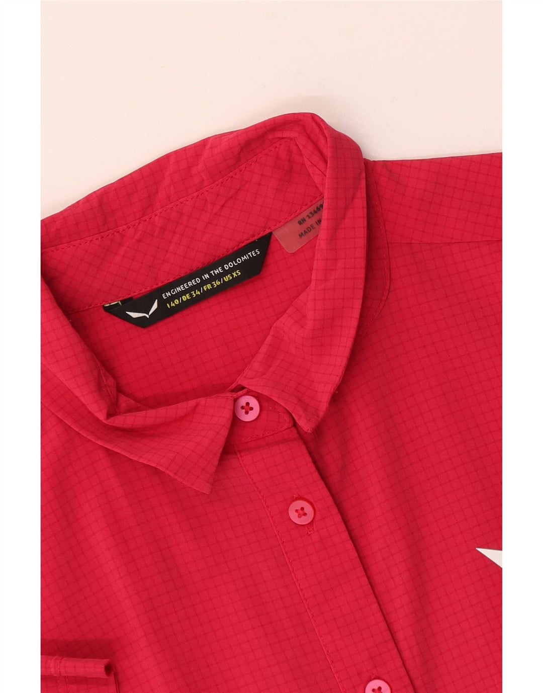Maglia a maniche corte da donna Dolomite IT 40 Small Pink Check