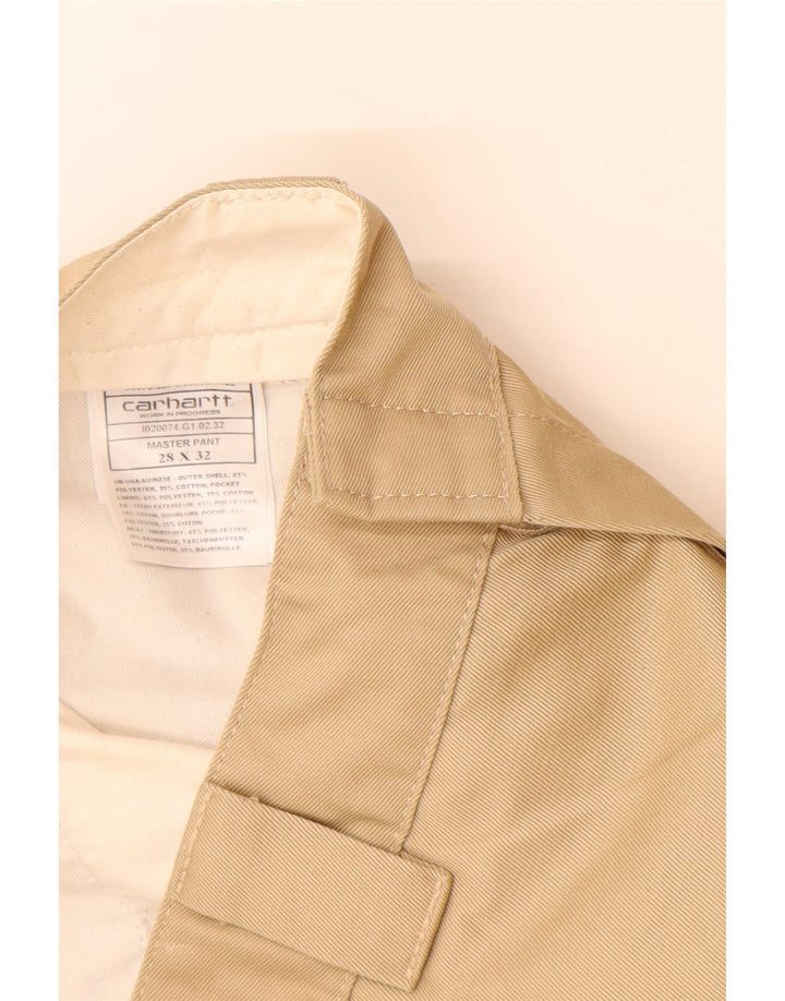 Pantaloni chino slim da uomo CARHARTT W28 L30 poliestere beige