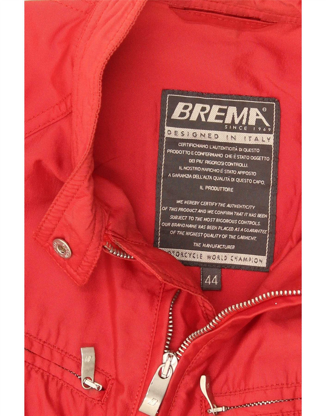 Giacca Biker Donna Brema IT 44 Medium Rosso Poliammide