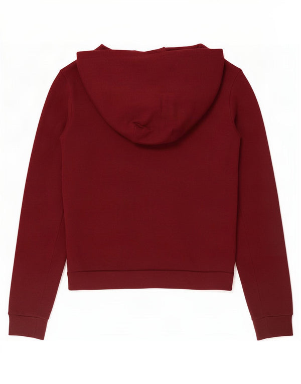 Maglione con cappuccio grafico da donna Hollister UK 10 piccolo in cotone bordeaux