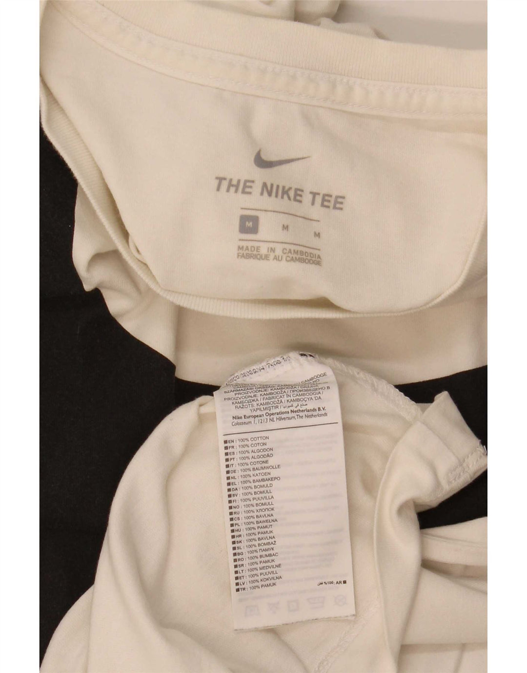 T-shirt grafica da uomo Nike Top in cotone bianco medio