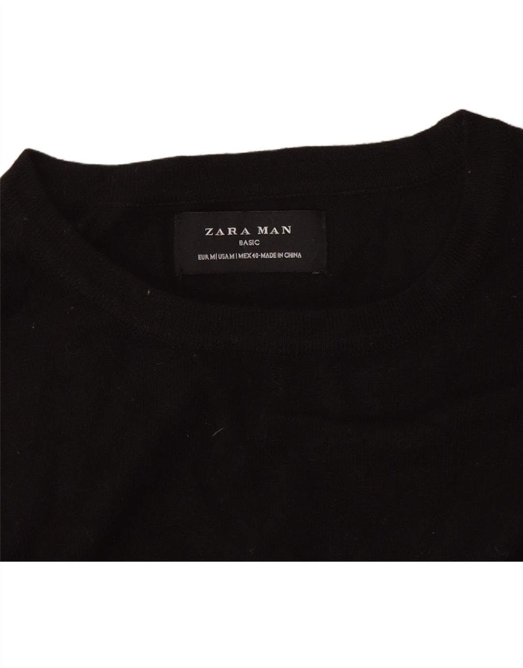 Maglione maglione girocollo da uomo Zara nero medio