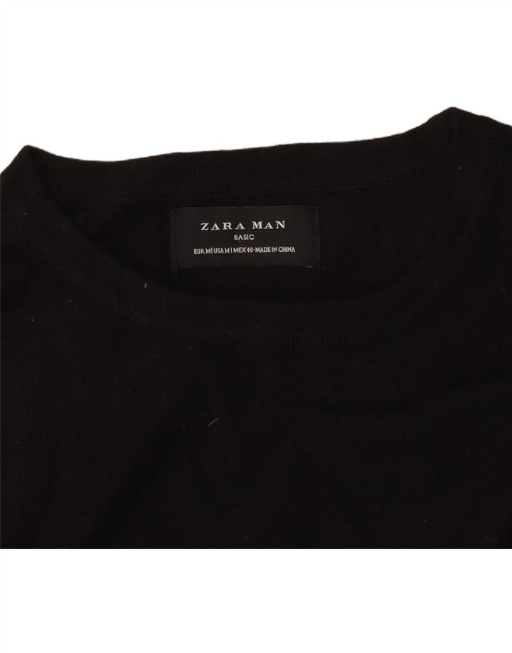 Maglione maglione girocollo da uomo Zara nero medio