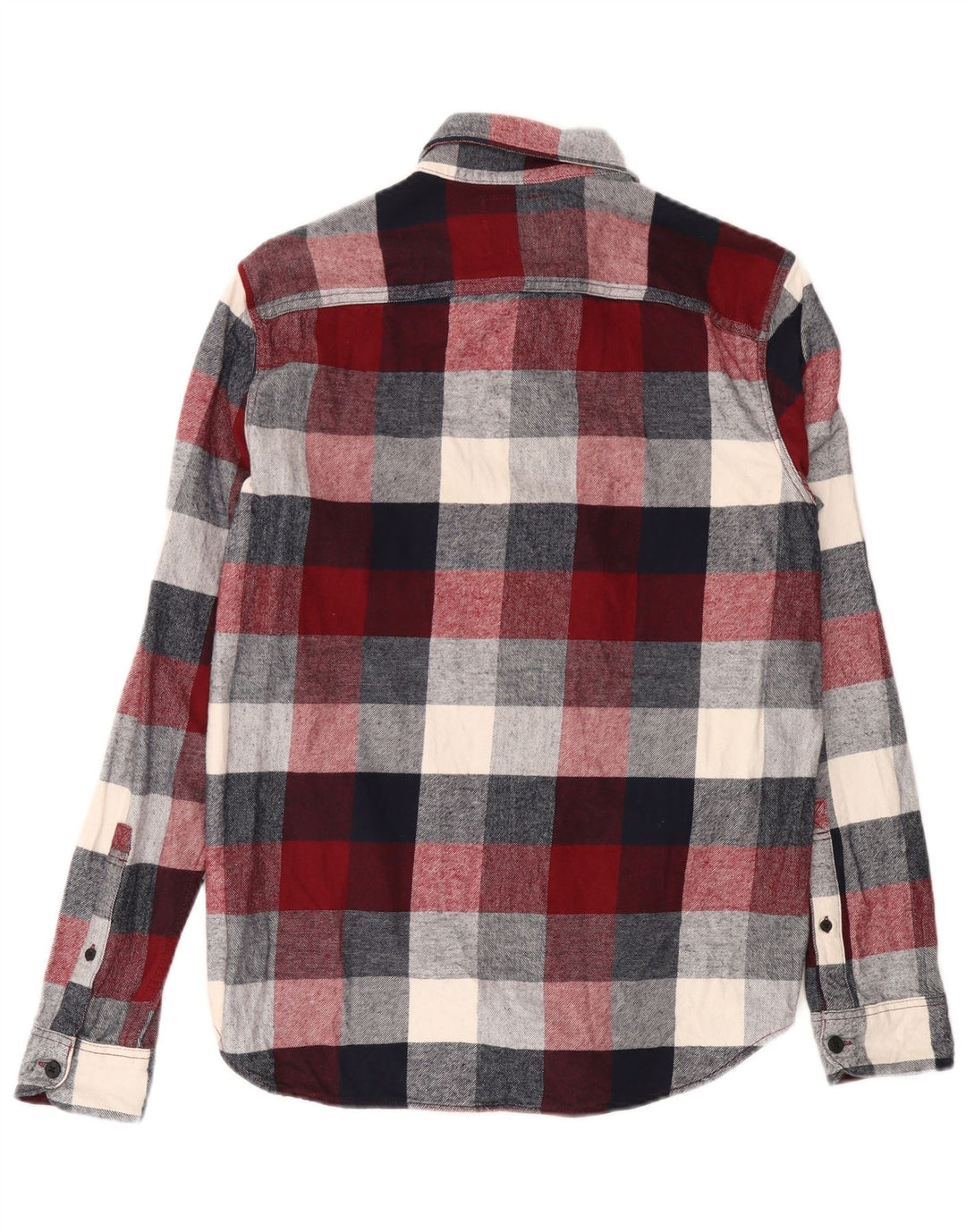Camicia Hollister da uomo in flanella di cotone a quadretti bordeaux medio