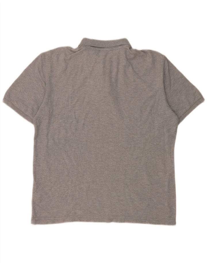 Polo da uomo Fila Large in cotone grigio