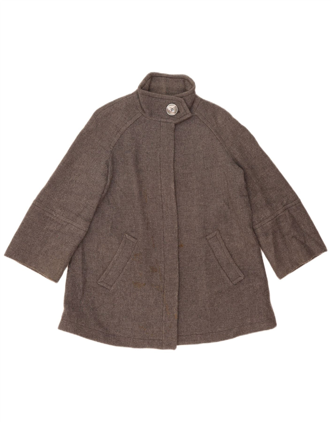 Soprabito oversize da donna Zara UK 10 piccolo in lana grigia