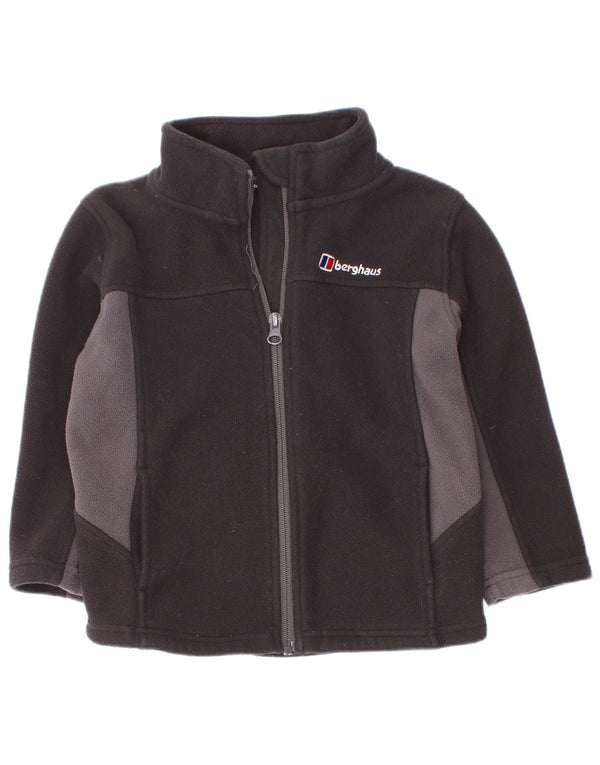 Giacca in pile Bergans per ragazzi 5-6 anni Poliestere color block nero