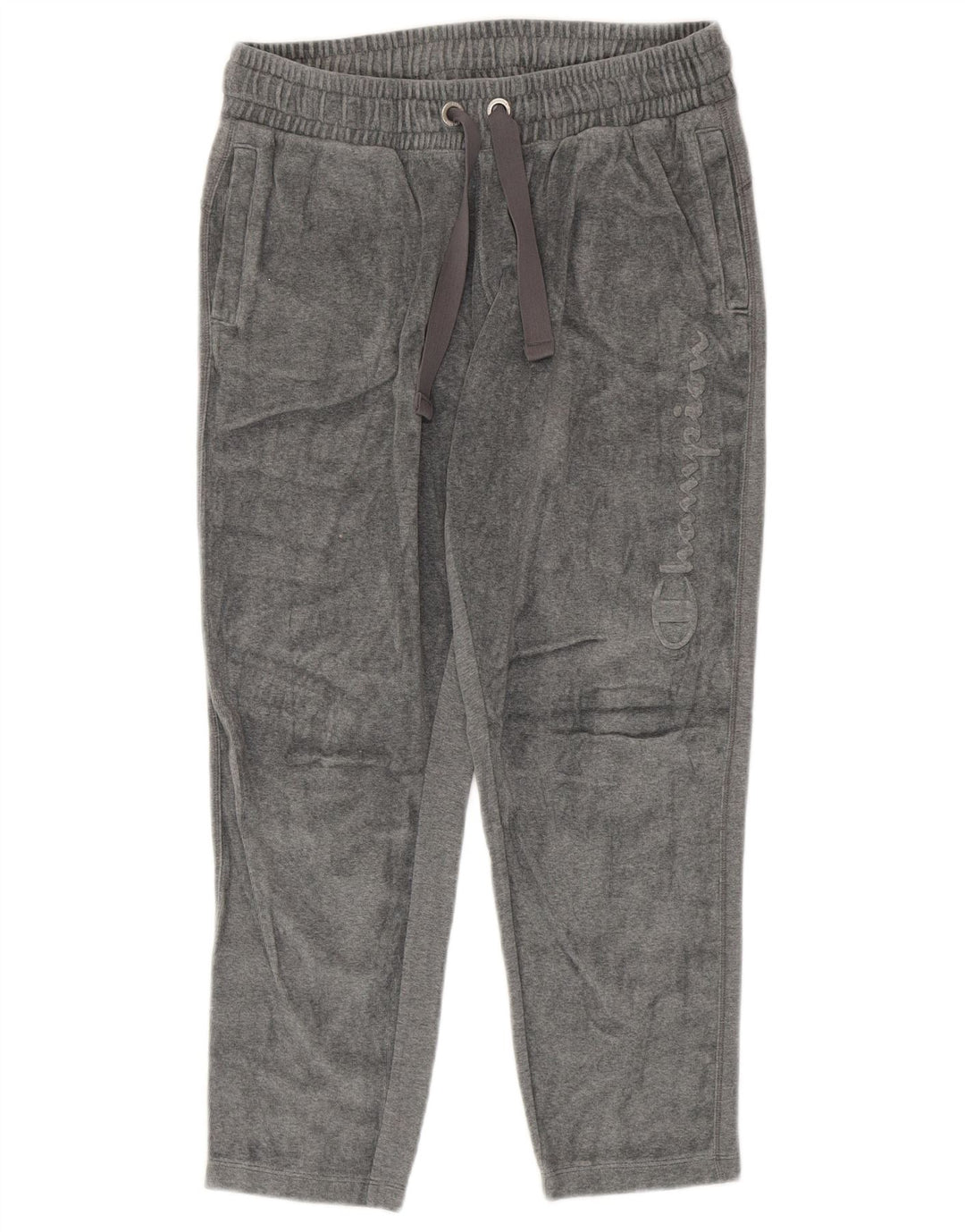 Pantaloni da tuta in velluto grafico da donna Champion UK 12 Grigio medio
