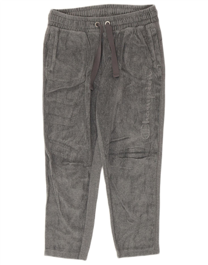 Pantaloni da tuta in velluto grafico da donna Champion UK 12 Grigio medio