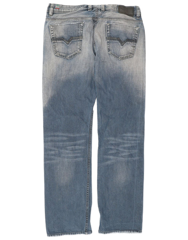 Jeans dritti da uomo Diesel W33 L34 cotone blu