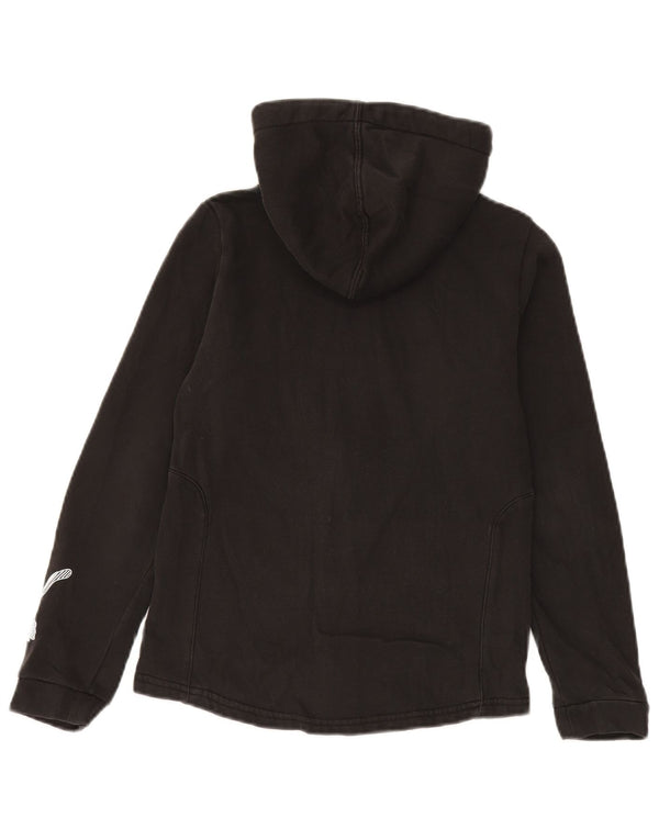 Puma Boys Graphic Zip Hoodie Sweater 13-14 Years Black Cotton