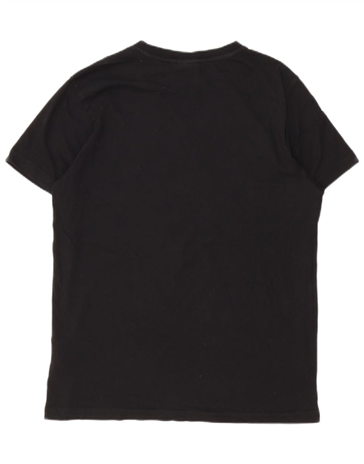 T-shirt grafica da uomo Fila Top in cotone color block medio nero