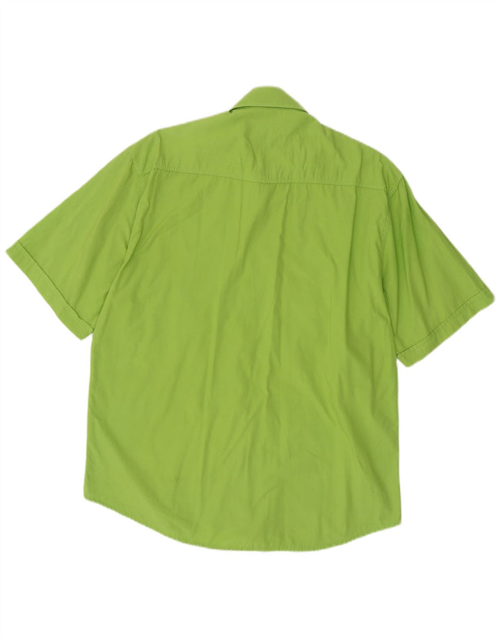 Camicia a maniche corte da uomo Azzurra Verde medio