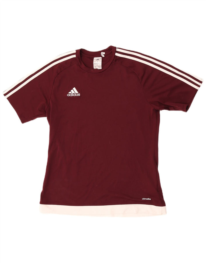 T-shirt Adidas Climalite da uomo, poliestere marrone medio medio