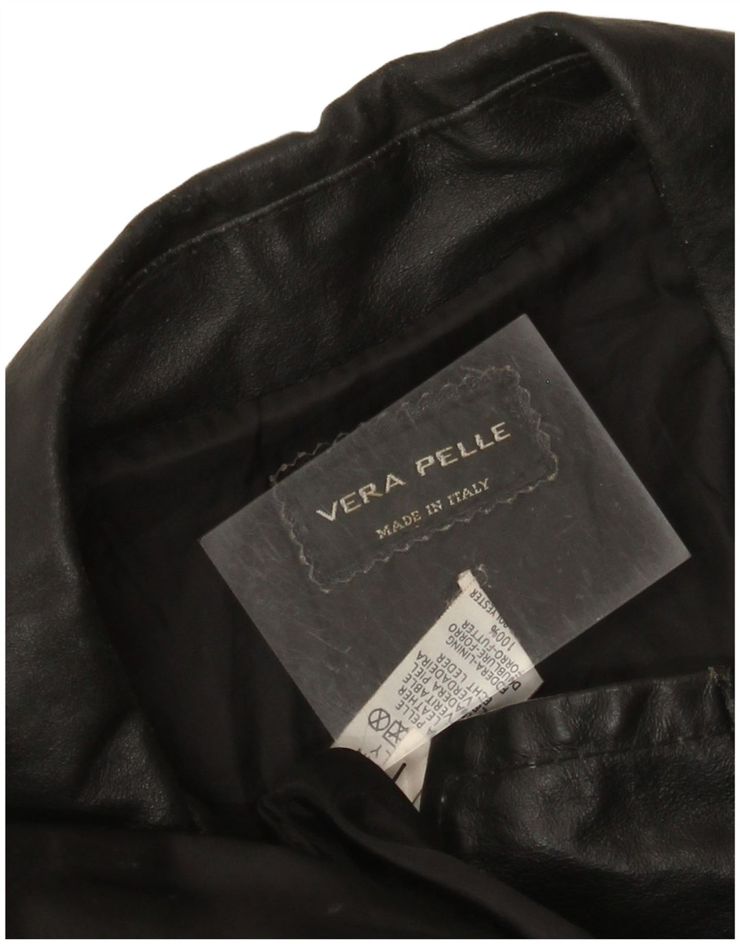 Giacca in pelle da uomo VINTAGE UK 40 grande in pelle nera