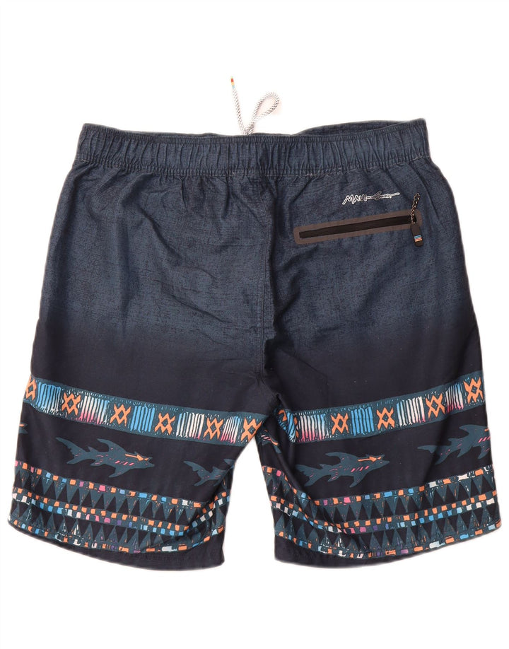 MAUI AND SONS Pantaloncini da bagno da uomo XL Poliestere geometrico blu navy