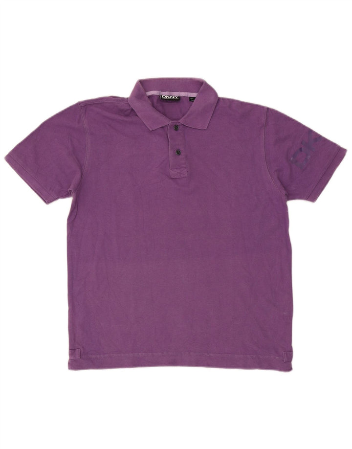Polo da uomo Dkny in cotone viola medio