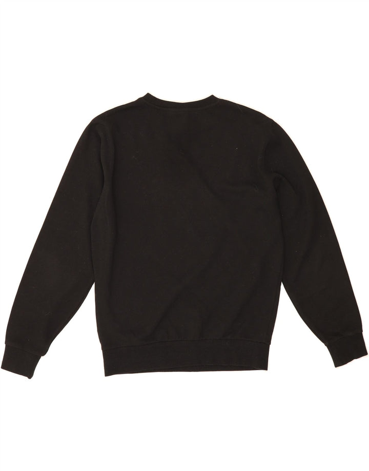 ELLESSE Womens Oversized Sweatshirt Jumper UK 12 Medium Black Cotton Vintage Ellesse and Second-Hand Ellesse from Messina Hembry 