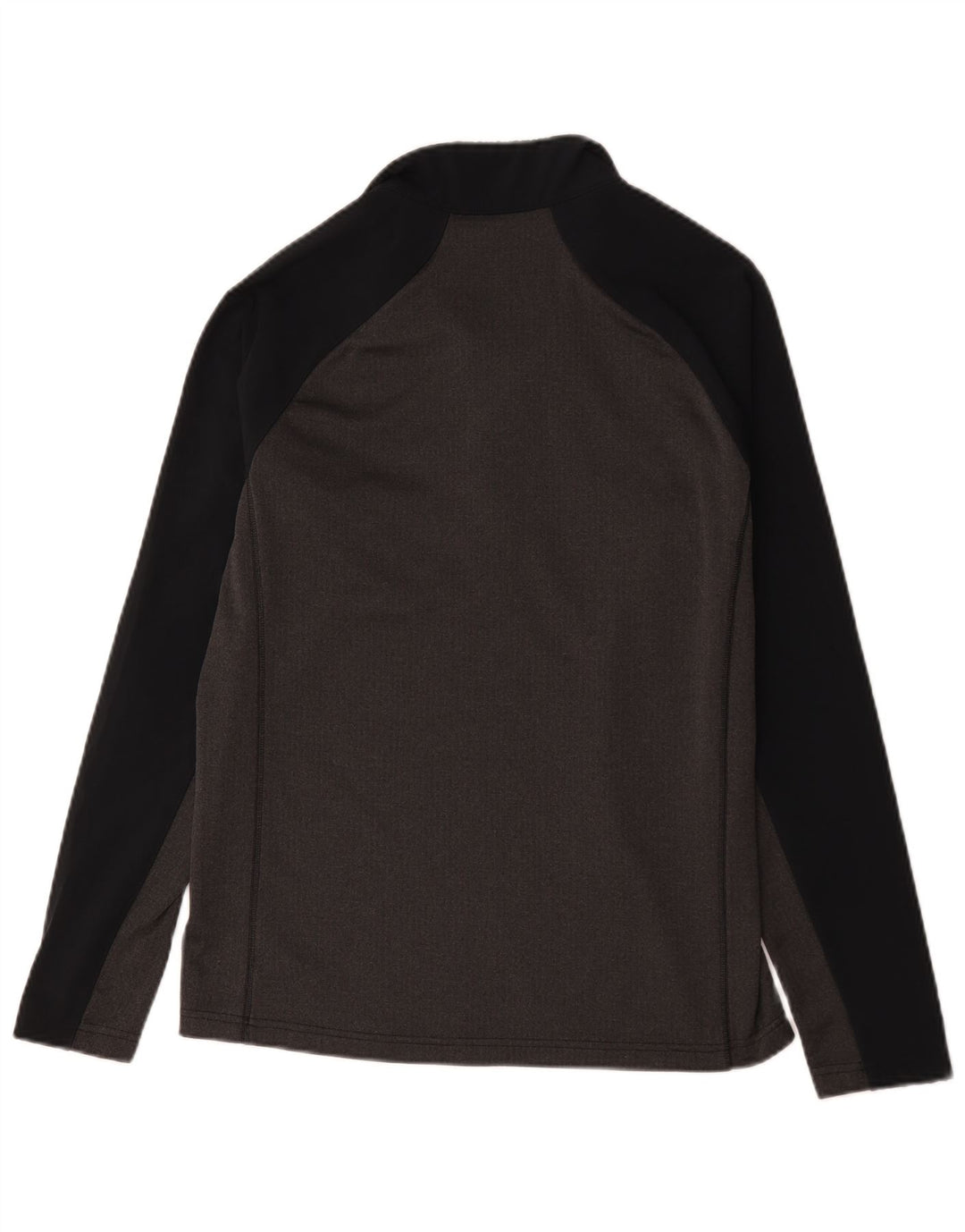 Columbia Maglia da uomo con zip e collo a maniche lunghe in poliestere color block grigio medio