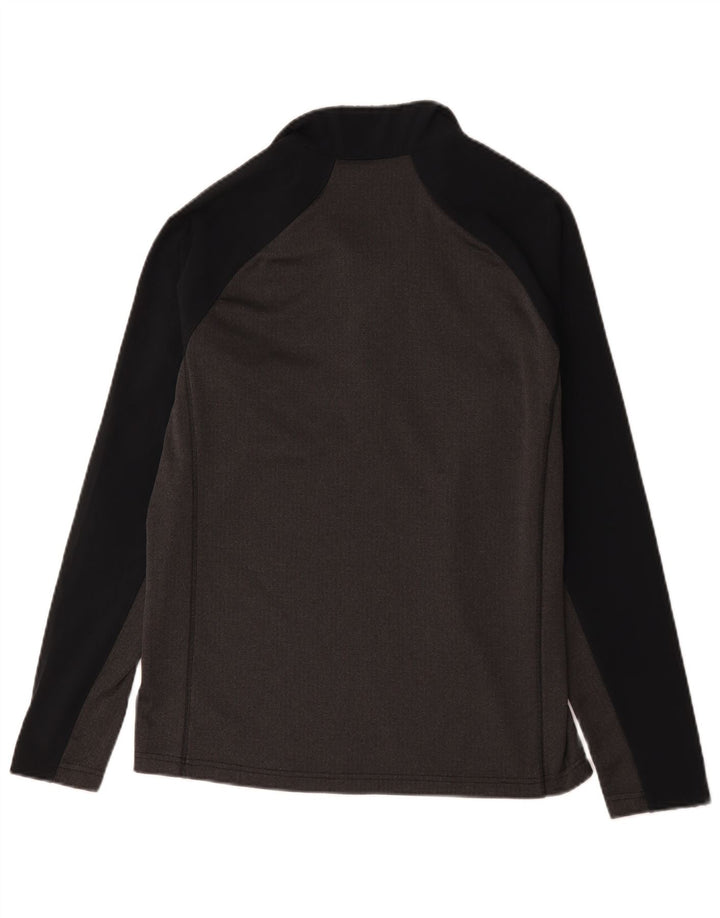 Columbia Maglia da uomo con zip e collo a maniche lunghe in poliestere color block grigio medio