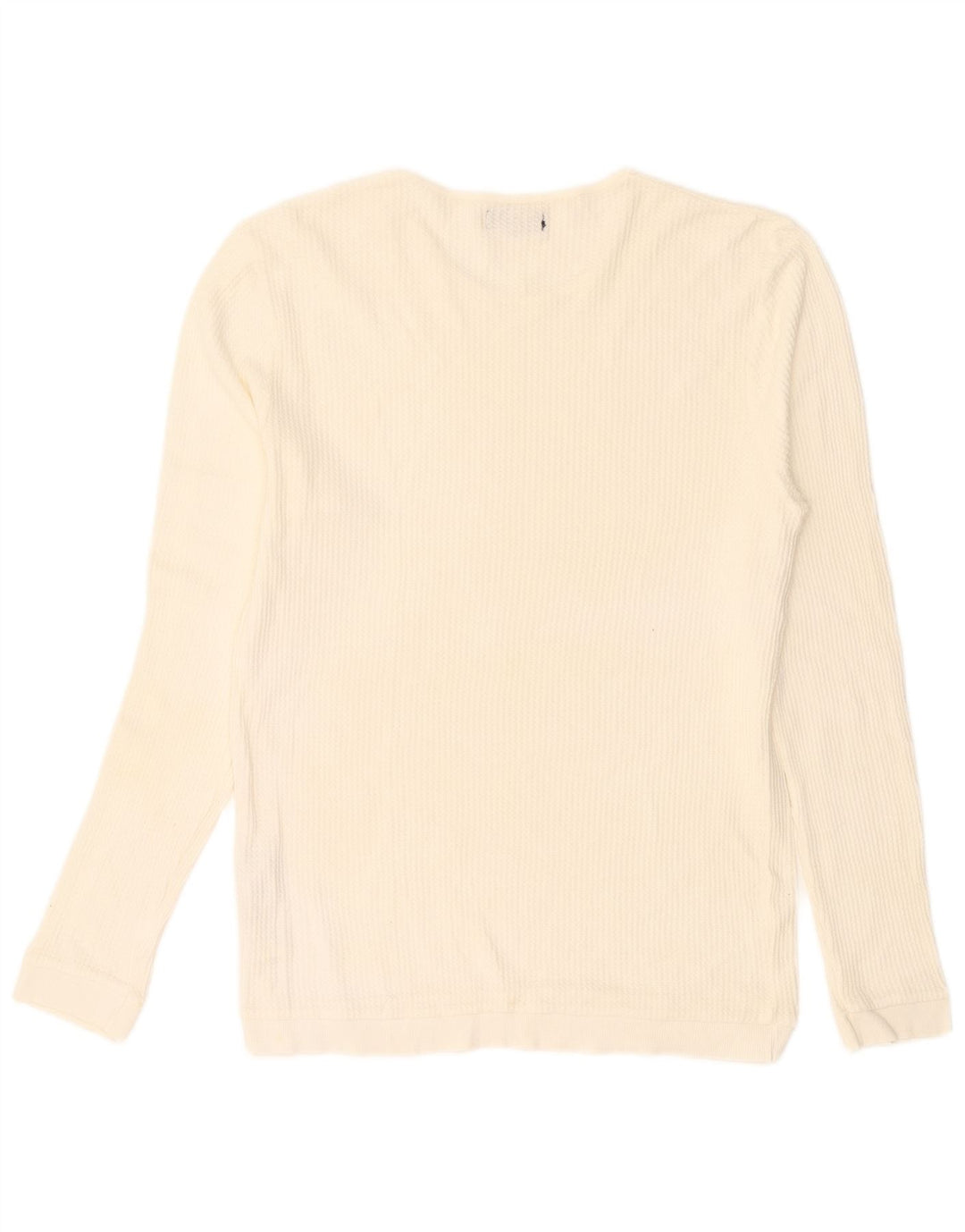 Maglione maglione girocollo da uomo Zara in cotone bianco sporco medio