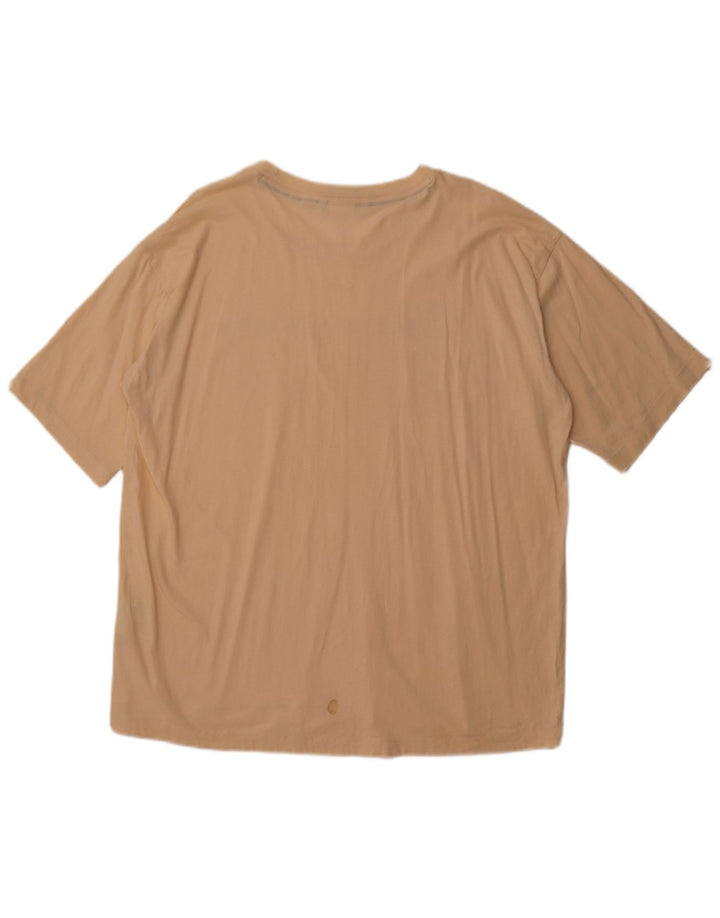 T-shirt grafica da donna CHAMPION Top UK 20 2XL Cotone beige