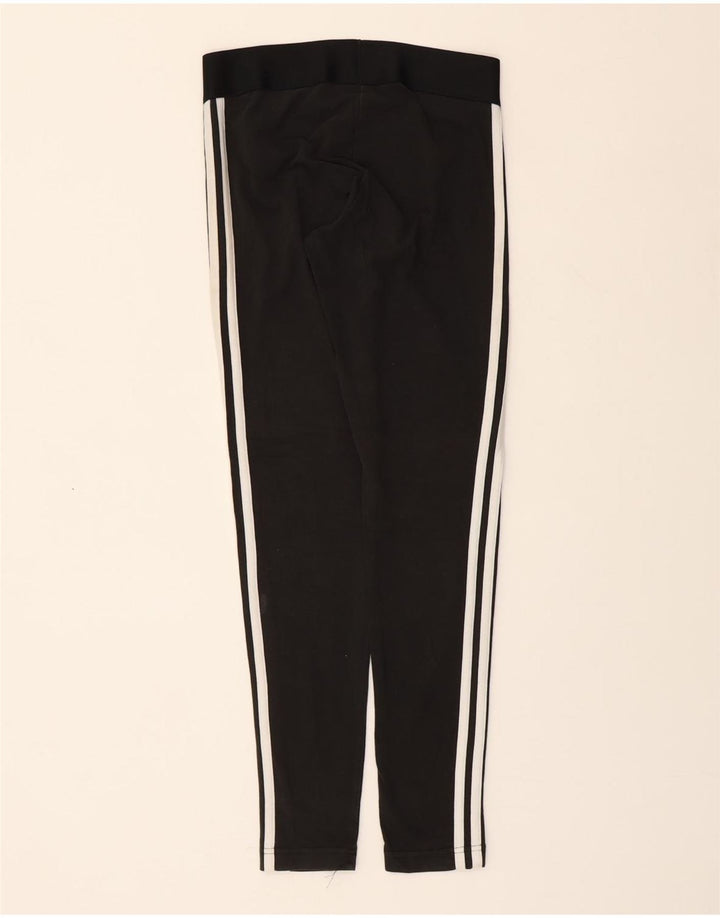 ADIDAS Womens Leggings UK 8/10 Small  Black Cotton Vintage Adidas and Second-Hand Adidas from Messina Hembry 