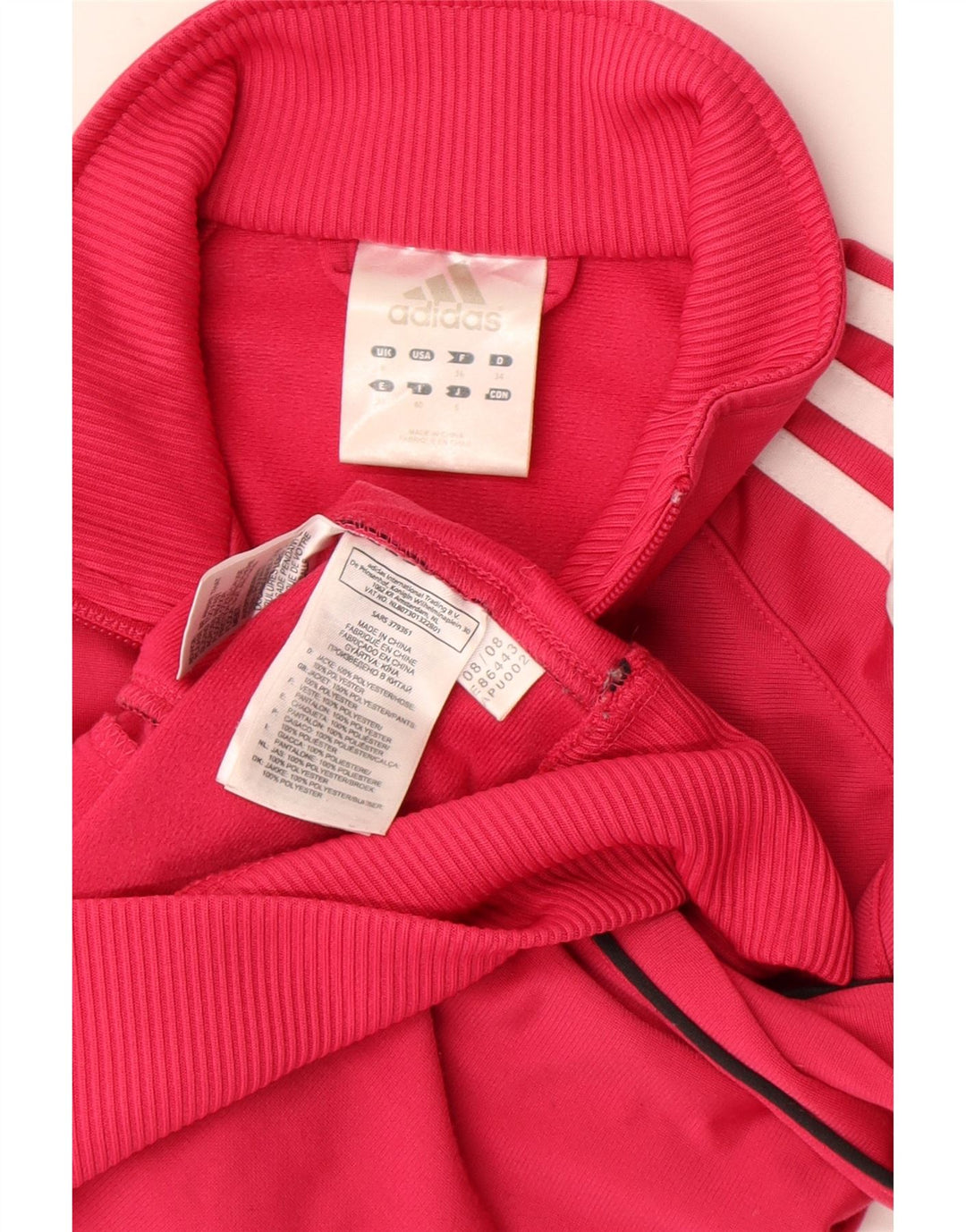 Giacca da ginnastica da donna Adidas UK 8 Small Rosa Poliestere