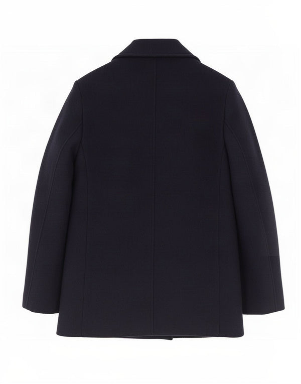 Cappotto da marinaio da donna Jigsaw UK 10 piccolo in lana blu navy
